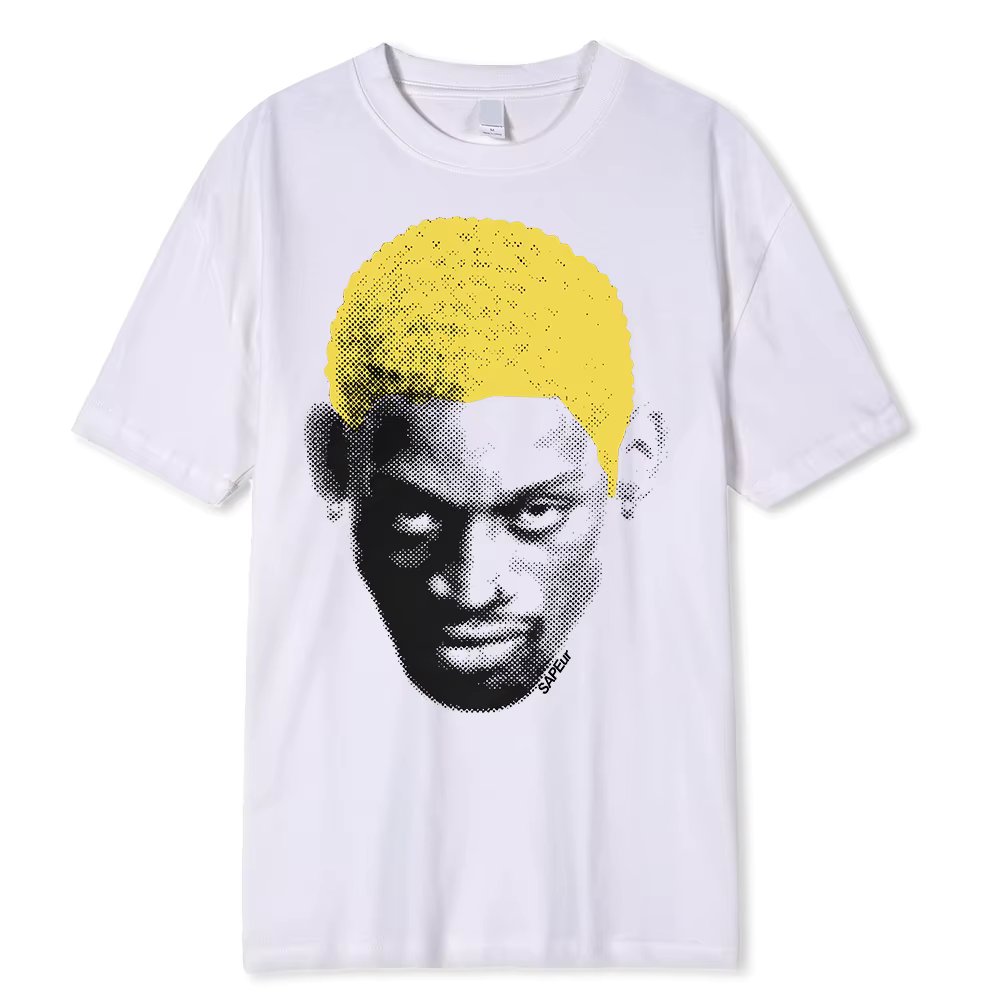 Dennis Rodman Hip Hop T-shirt Streetwear 90 Rodzilla Vintage Summer Fashion Street Cotton Men New TEE TSHIRT Womens Clothing
