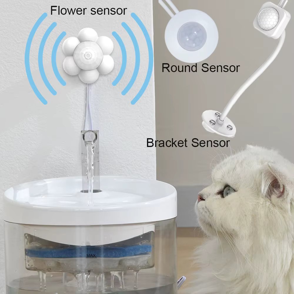 New Automatic Pet Water Dispenser Motion Sensor Filter Fountain Universal Infrared USB Powered Detector Dog Cat Accessories