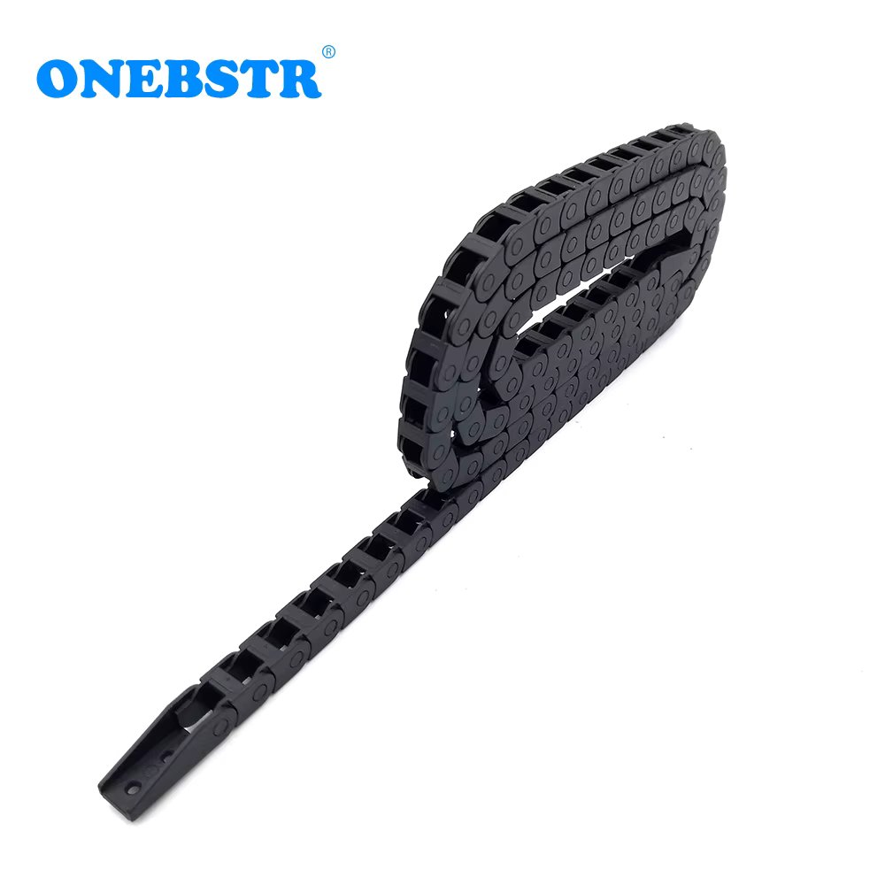 YCHEN 1 Meter 5x5mm Drag Chain Wire Carrier Cable Holder Miniature Bridge Type Non Opening With End Connectors Nylon Towline