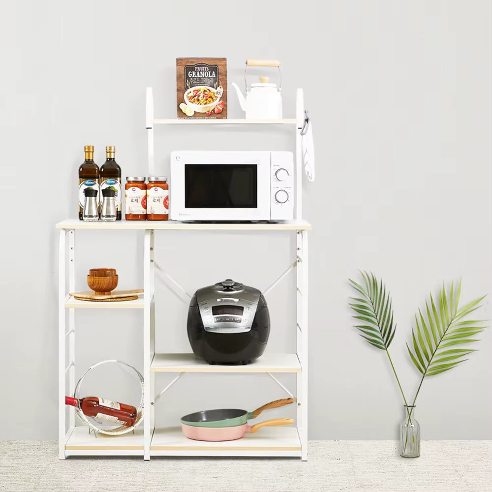 White Martin all-use microwave shelf kitchen storage