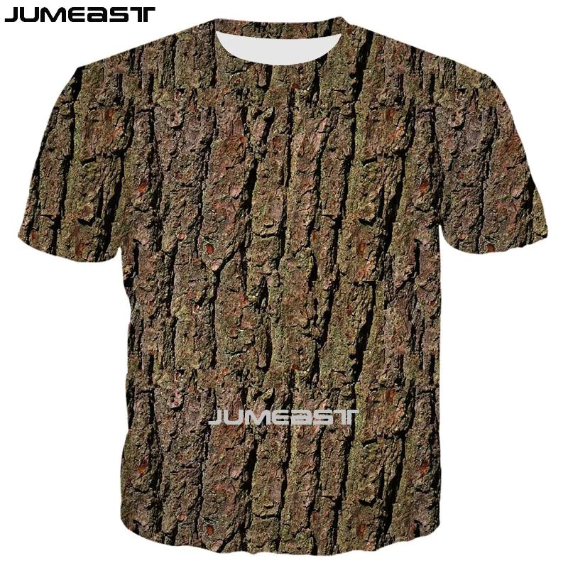 Jumeast Men Women 3D Printed Camouflage T-shirts Hunting Bark Oversized T Shirt Military Camo Hunter Premium Comfort Clothing