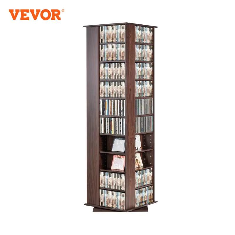 VEVOR Media Storage Cabinet Rotating Media Tower Protects And Organizes Music Movie Video Games CD or Memorabilia Collections