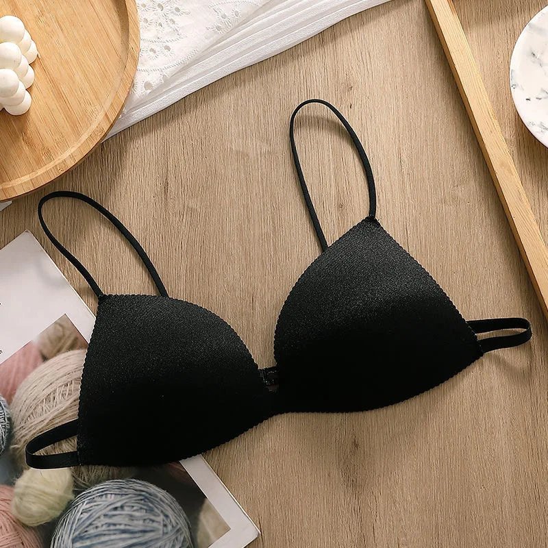 Women's Fashionable Elastic Seamless Underwear Push Up Bra Top Sexy Suspender Women's Casual Padded Bottom Underwear Sujetador