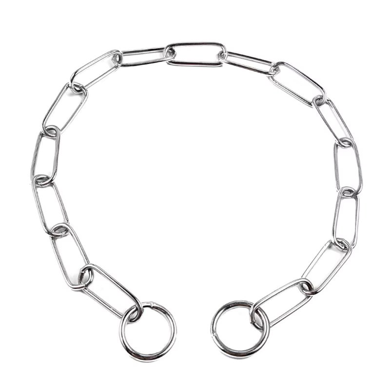 Durable Dog Collar Chain Carbon Steel Adjustable Training Pet Pinch Dog Collar Neck Leash Walking Training Collar