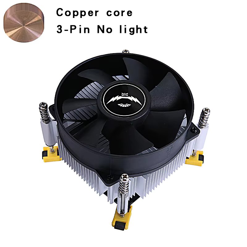 QiuzAim PC Efficient Copper Core Radiator Cooler Fan 4Pin/PWM Air-cooling installation LGA775 1150 1151 1155 1156 1200 1700 1366