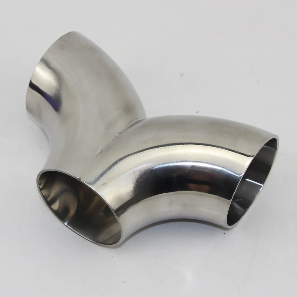 19-89mm Pipe OD Butt Welding Y-Shaped Elbow 3 Way SUS 304 Stainless Sanitary Fitting Spliter Homebrew Beer Wine