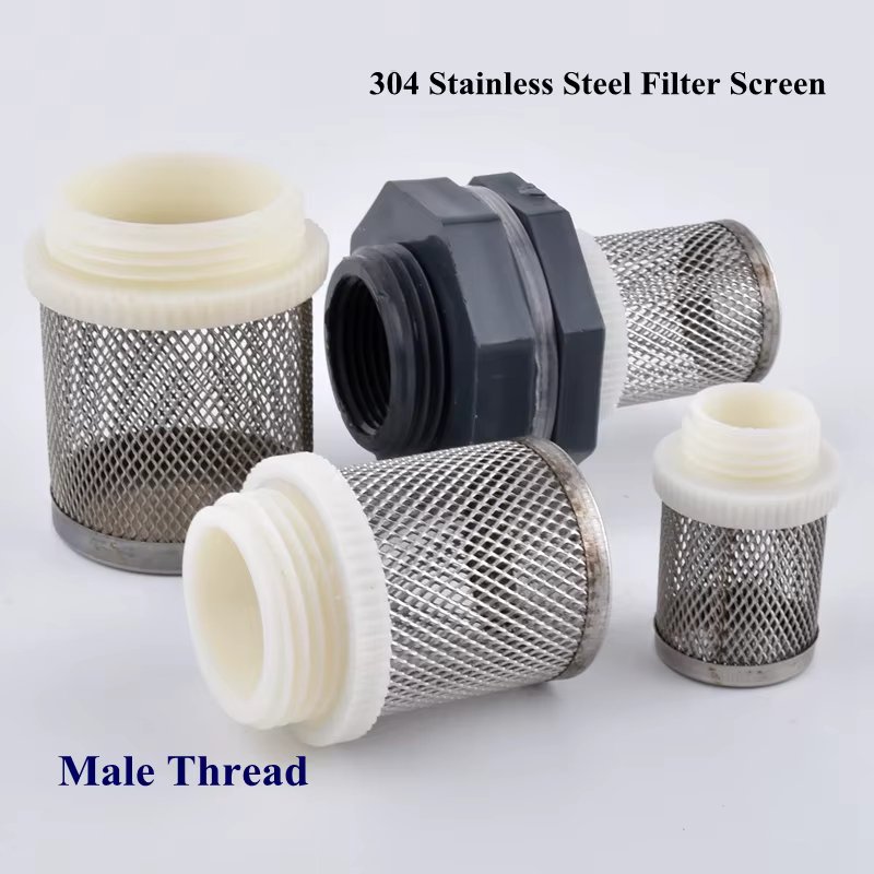 1/2"-4" 304 Stainless Steel Filter Screen Aquarium Fish Tank Water Pump Inlet Filter Agricultural Water Saving Irrigation Filter