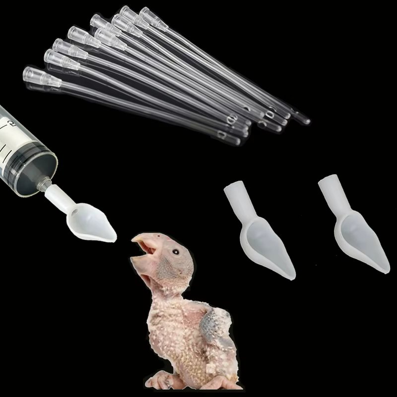 Bird Parrot Feeder Spoon, Baby Bird Milk Medicine Feeding Syringe with Soft Feeding Tubes, Baby Bird Feeding Tools Kit