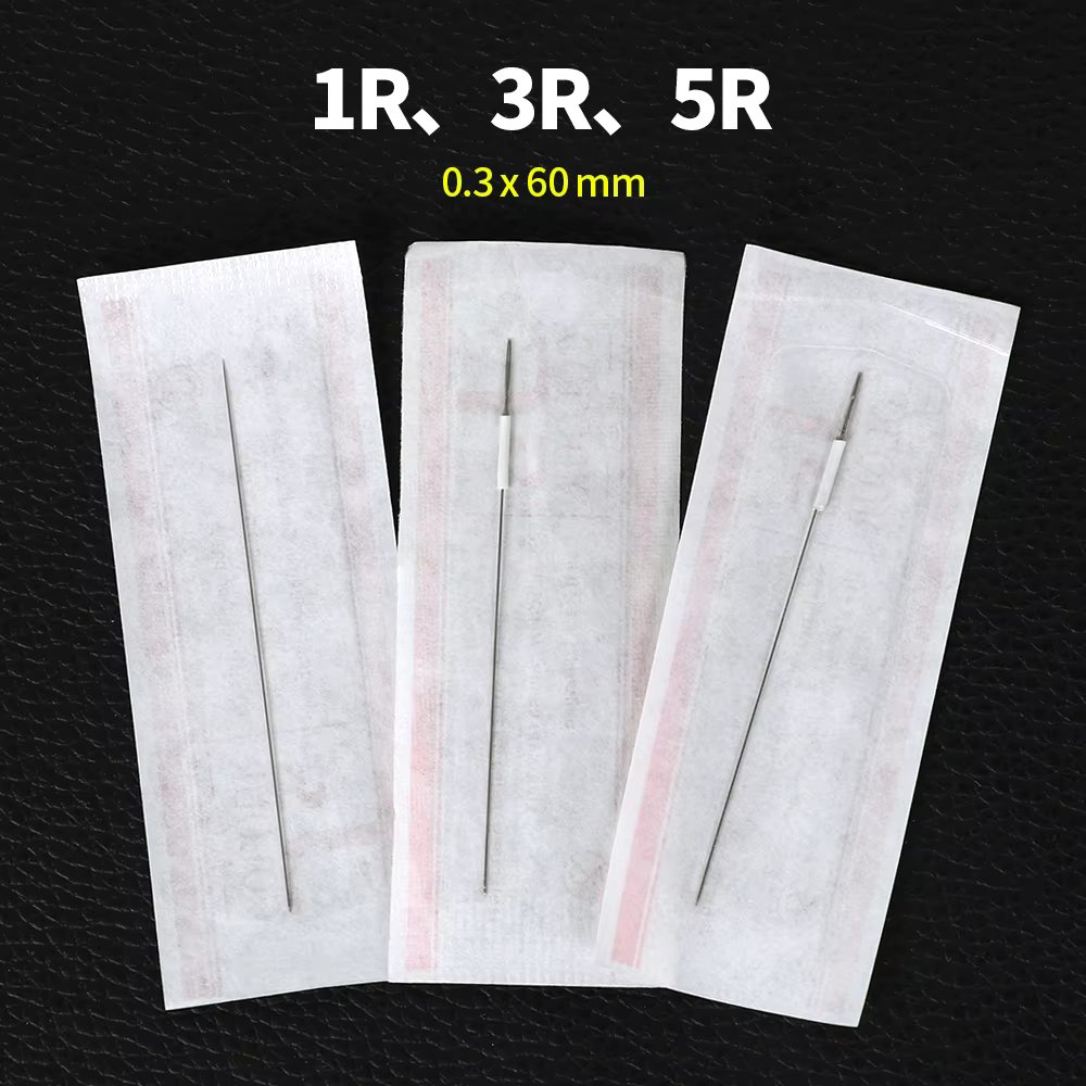 10/50/100pcs Tattoo 1R 3R 5F Microblading Needles For Permanent Eyebrow Lip Makeup Machine 0.3mm*60mm JS Color Brand Needle