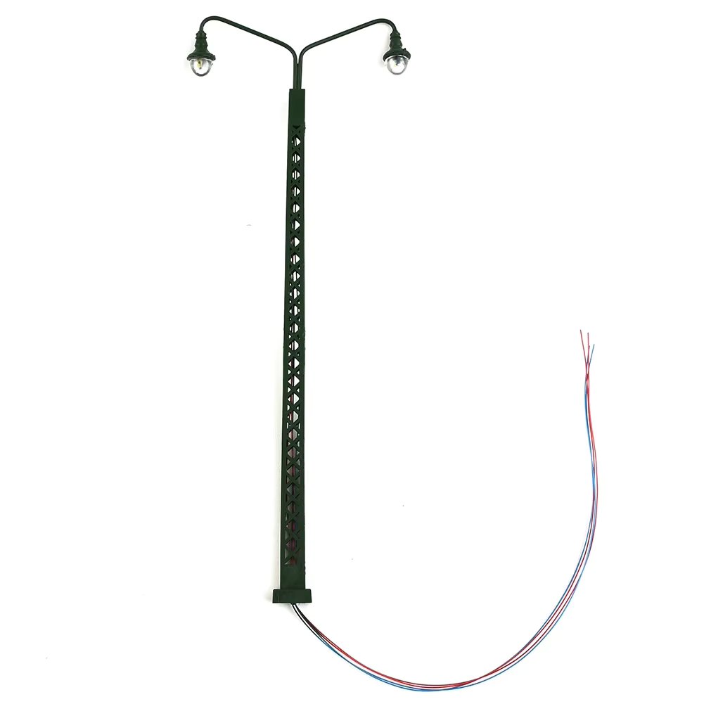 5Pcs Model Railroad Lights Lattice Mast Light Gauge H0 1:87 LED Light Layout Building Train Landscape Accessories Street Lamp