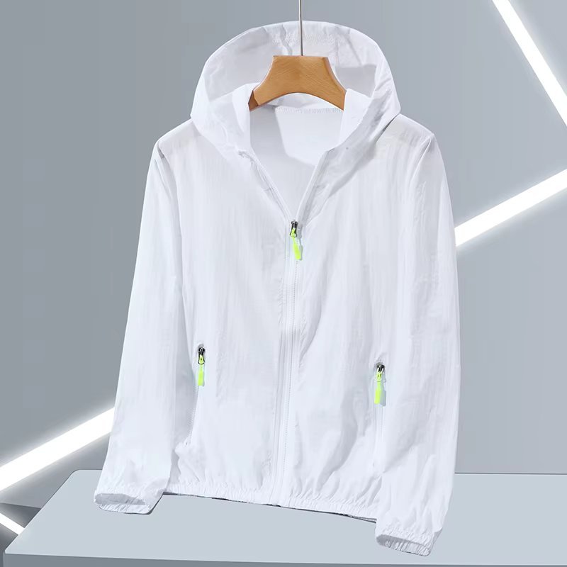 UPF50+ Thin Ice Silk Sun Protection Jacket for men and women Summer Sports UV protection skin clothing breathable