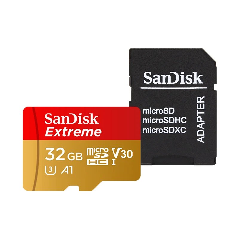 SanDisk Extreme microSDXC UHS-I CARD V30 A2 U3 Memory Card Up to 190Mb/s Original Microsd TF Card for phone drones 64G 128G 256G