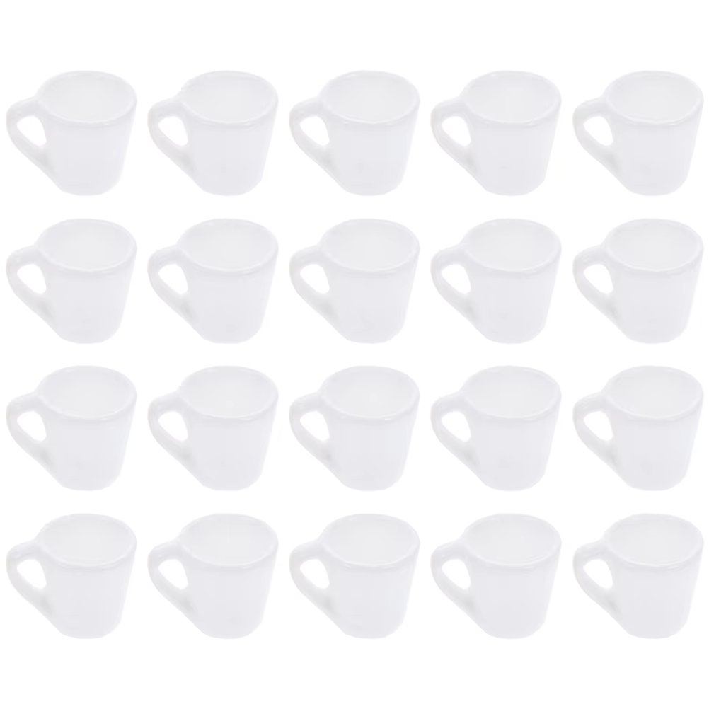 20 Pcs Dollhouse Mug Miniature Childrens Espresso Cup Kids Pretend Kitchen Props Cups Children’s Milk Water Photo