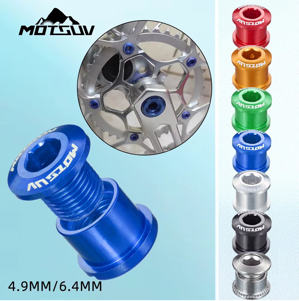 MOTSUV-MTB Road Bicycle Chains, Crown Rings, Crank Bolts, Single Double Plate Bike Crank Sprocket Screws, Fixed Parts, 5 Pairs