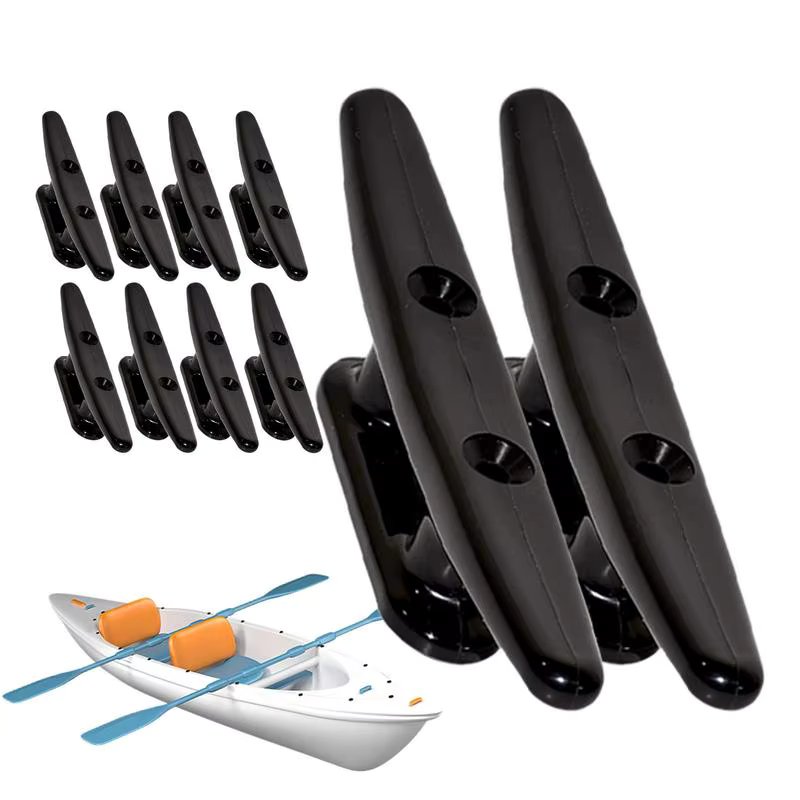 Black Boat Cleats Nylon Boat Rope Tie Off Cleat 4 Inch Boat Tie Down Cleats For Marine Deck Kayak Nautical Decor Boat