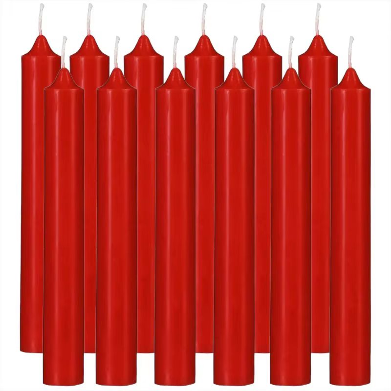 EURASIA Tent-Pack 12 Long Bujia Candles, Ø 2x17 cm, Paraffin 100%, 180gr, Long-lasting