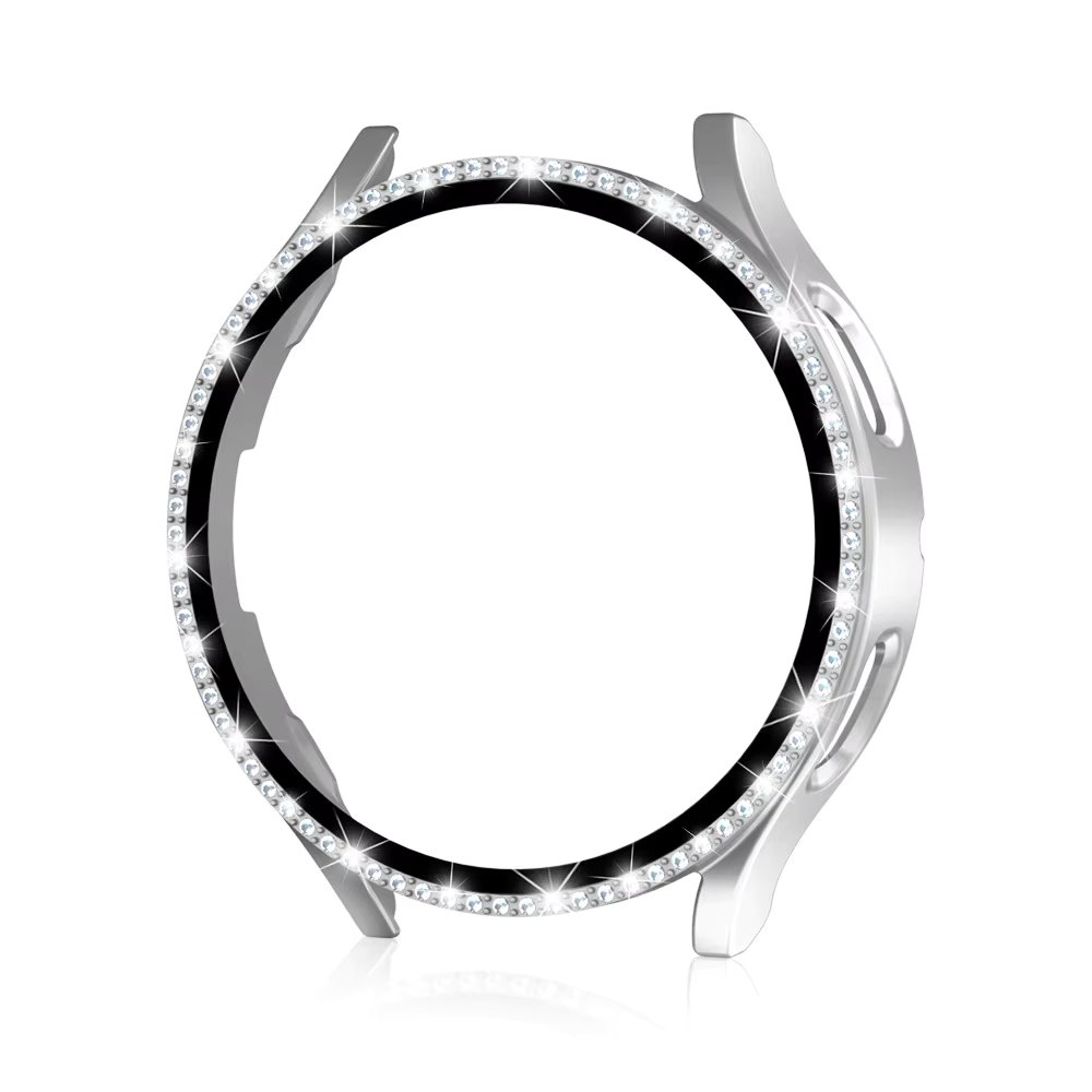 Case for Samsung Galaxy Watch 7 6 5 4 40mm 44mm Screen Protector PC Bumper Tempered Glass Diamond Integrated Protective Case