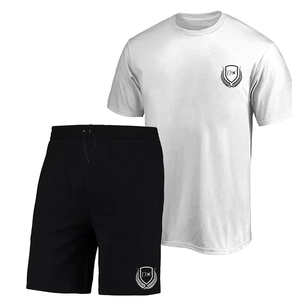 Kit Camiseta e Bermuda Moletinho Masculina Esportiva Casual Leve e Confortável do P ao G1