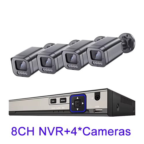 8CH NVR x4 Cameras