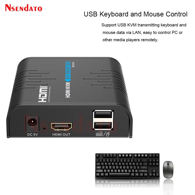HDMI KVM USB Extender RJ45 1080P 60Hz 120M Wireless HDMI video transmitter and receiver USB2.0 KVM Sharing keyboard mouse Switch