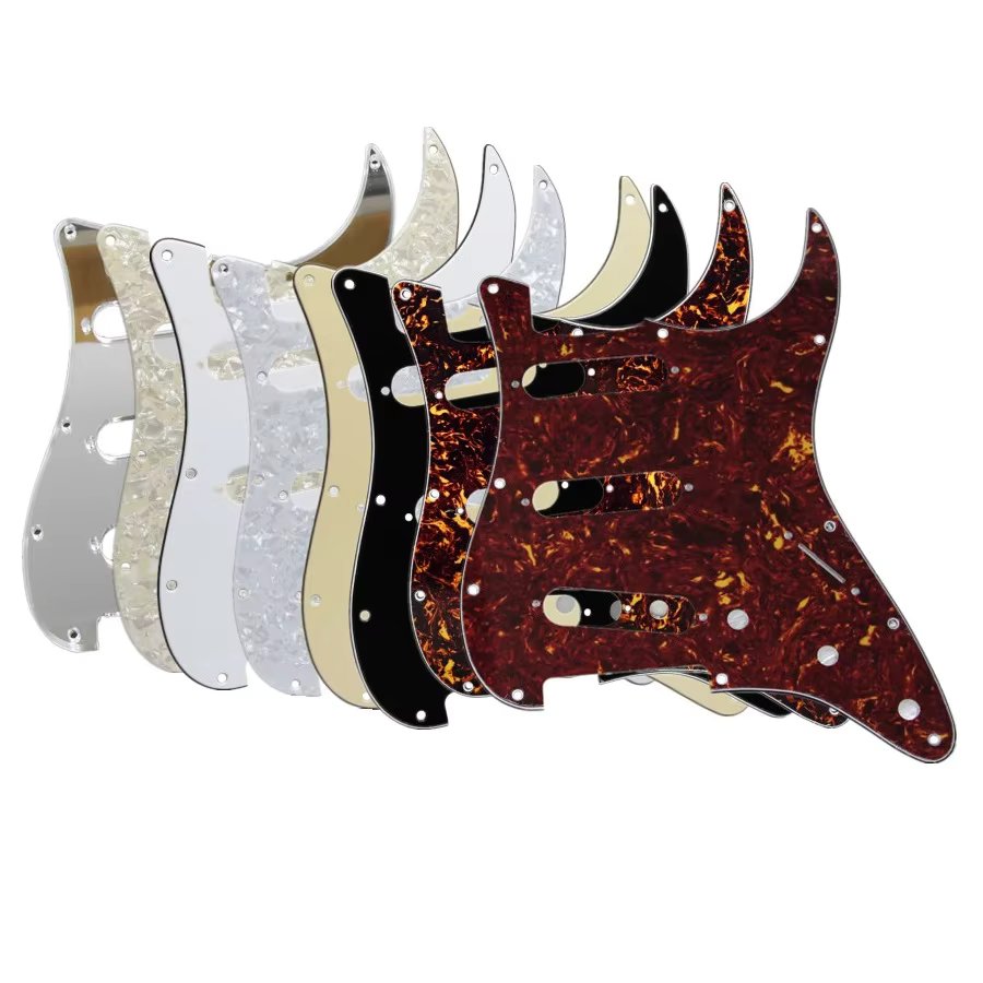 FLEOR 11 Hole ST SSS Pickguard Electric Guitar Pickguard Scratch Plate & Screws,10 Colors Choose
