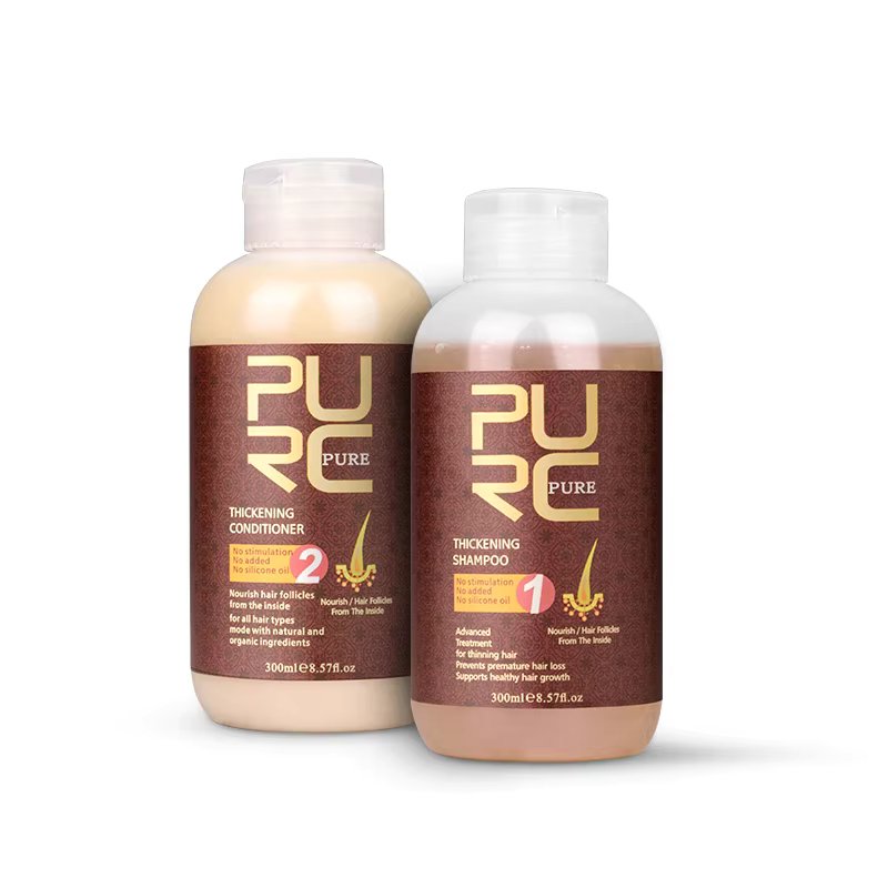 PURC Ginger Shampoo and Conditioner Set Hair Loss Treatments Nourish Smoothing Thickening Scalp Hair Care Products 600ml
