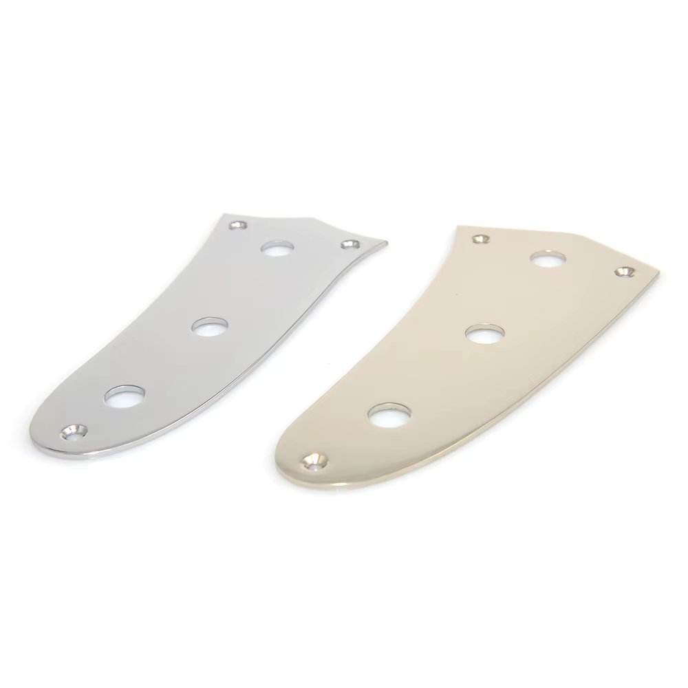 Mustan  Jagua Maraudr Electric Guitar bass Control Plate Chrome Nickel Color