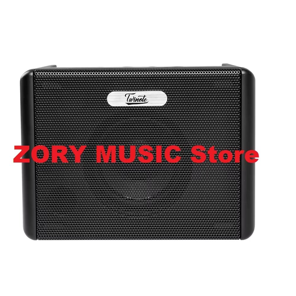 Twinote TGA-3 Mini Desktop Guitar Amplifier 3.2W Amp Built-in Distortion Delay Effects with 3.5mm Headphone Output Aux In