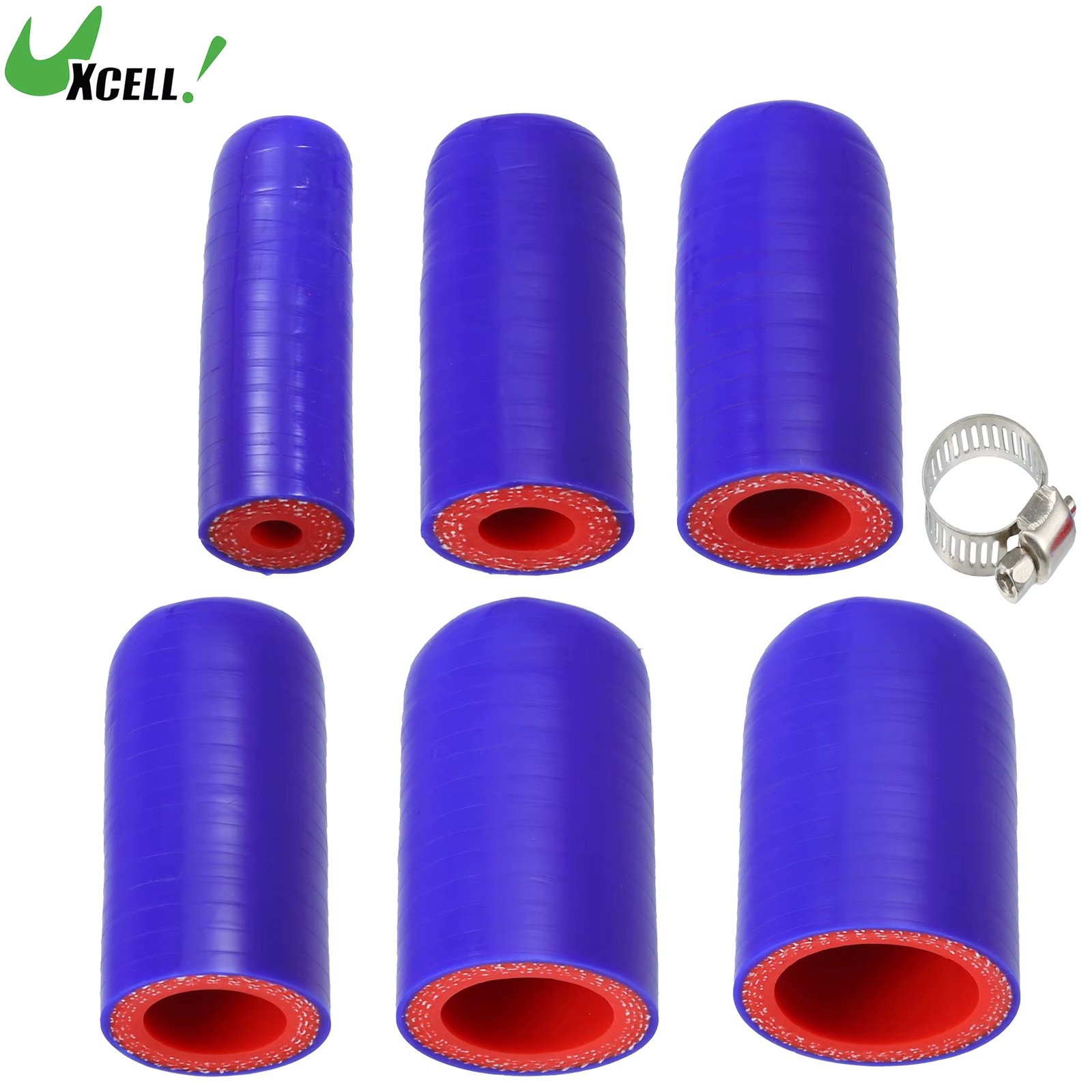 UXCELL Silicone Coolant Cap Intake Vacuum Hose End Plug Car Coolant Heater Bypass Vacuum Water Port 6mm ID to 40mm ID Blue