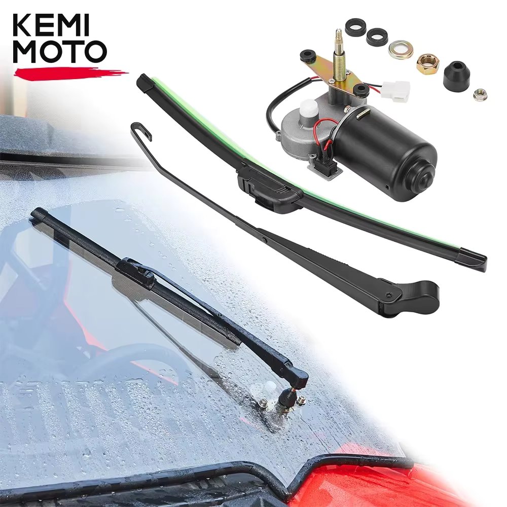 KEMIMOTO Electric Window Windshield Wiper Motor Kit Compatible with Polaris RZR XP 1000 Ranger for Can-am Maverick X3 for Cfmoto