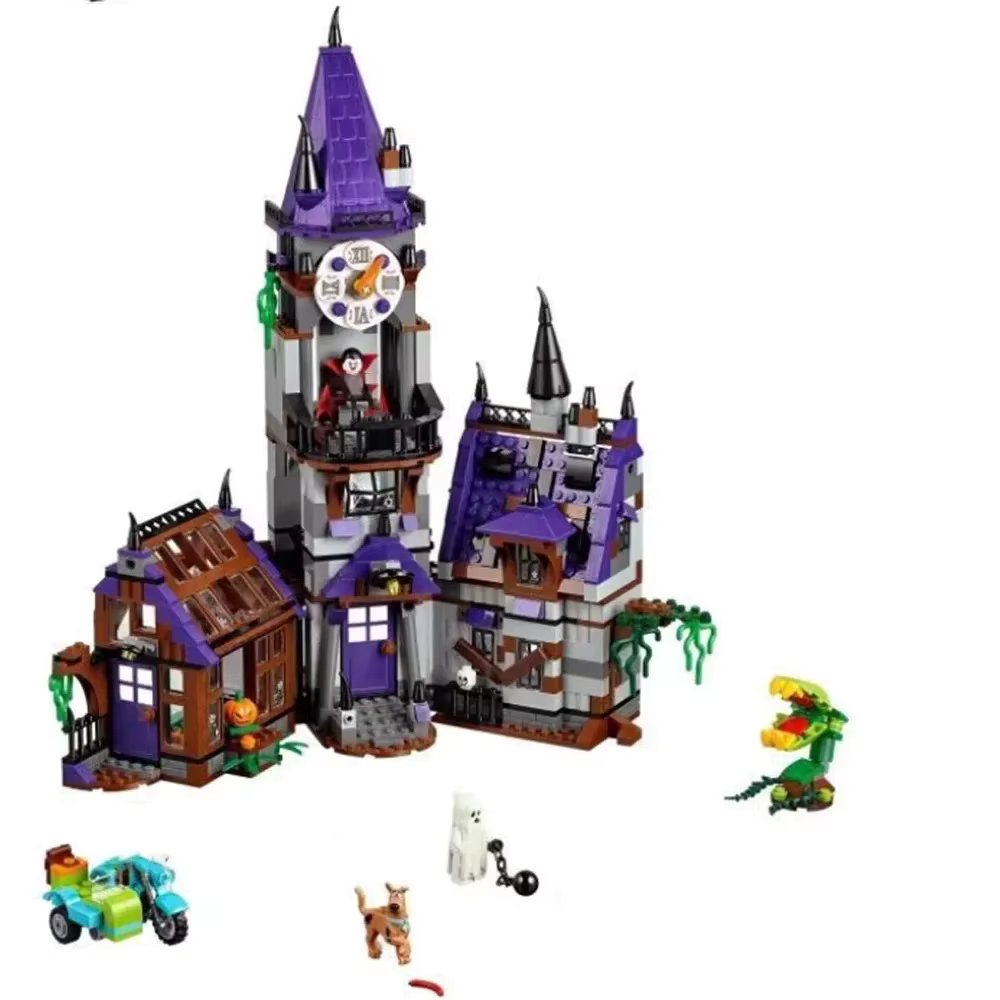 Miniso Disney Models Haunted Mansion Compatible Legoing 75904 Mystery Machine City Building Block Bricks Toys Christmas Gift Toy