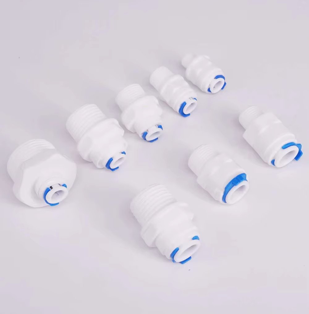 Fit for 1/4" 3/8" OD Tube Qick Fit To BSP Male Connector Fitting Aquarium Reverse Osmosis RO Water Dispenser