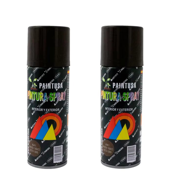 Montoro-2 cans of paint in brown tobacco A41 200 ml, valid for many indoor and outdoor surfaces. Pint