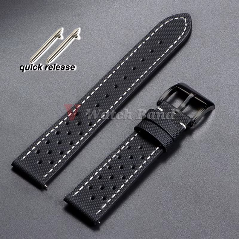 18mm 120mm 22mm Quality Oxford Watchband for Tag Heuer Citizen for Seiko Watch Men Women Fabric Leather Waterproof Watch Strap