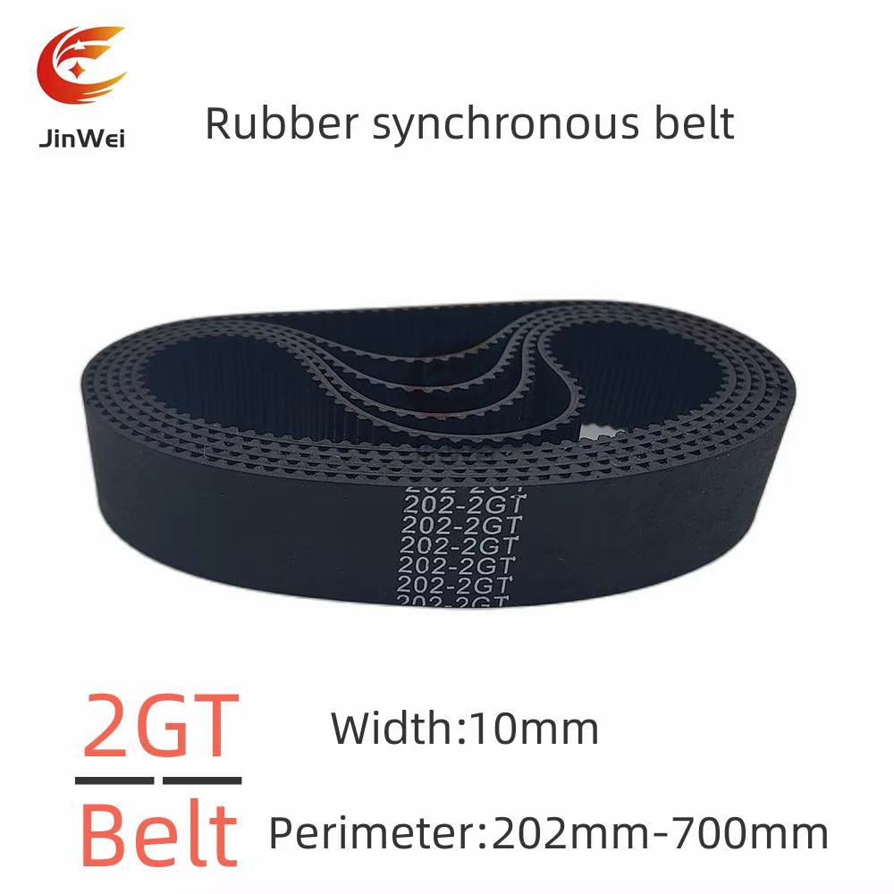 2GT GT2 Width:10mm  High-Quality Rubber Closed-Loop Timing Belt, Belt Circumference 202mm-700mm, Used For 3D Printers