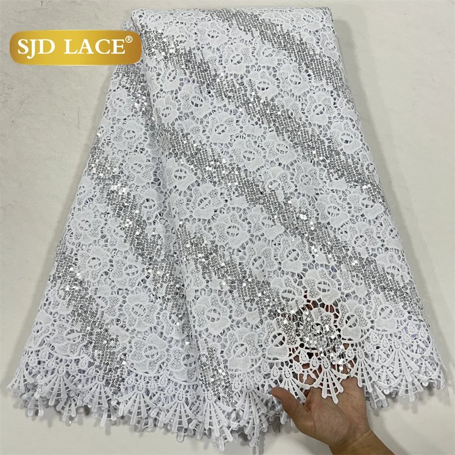 16White Sequins Lace