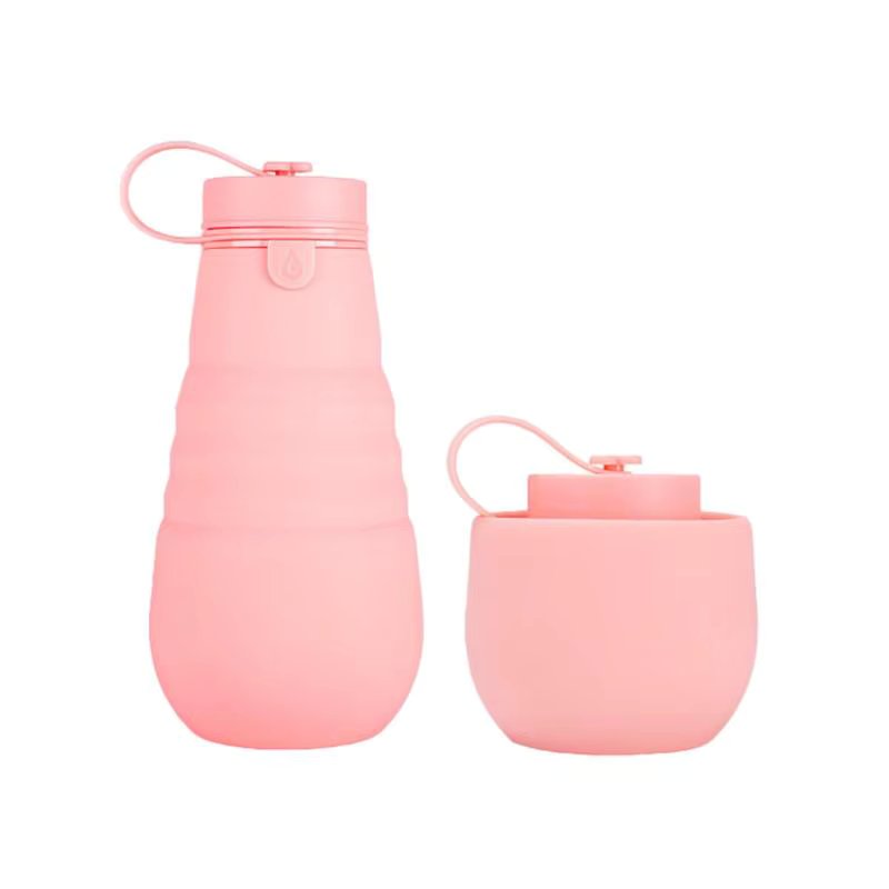 Hiking Outdoor Portable Water Bottle Food Grade Silicone Water Cup Foldable Sports Water Bottle For Climbing Camping Women