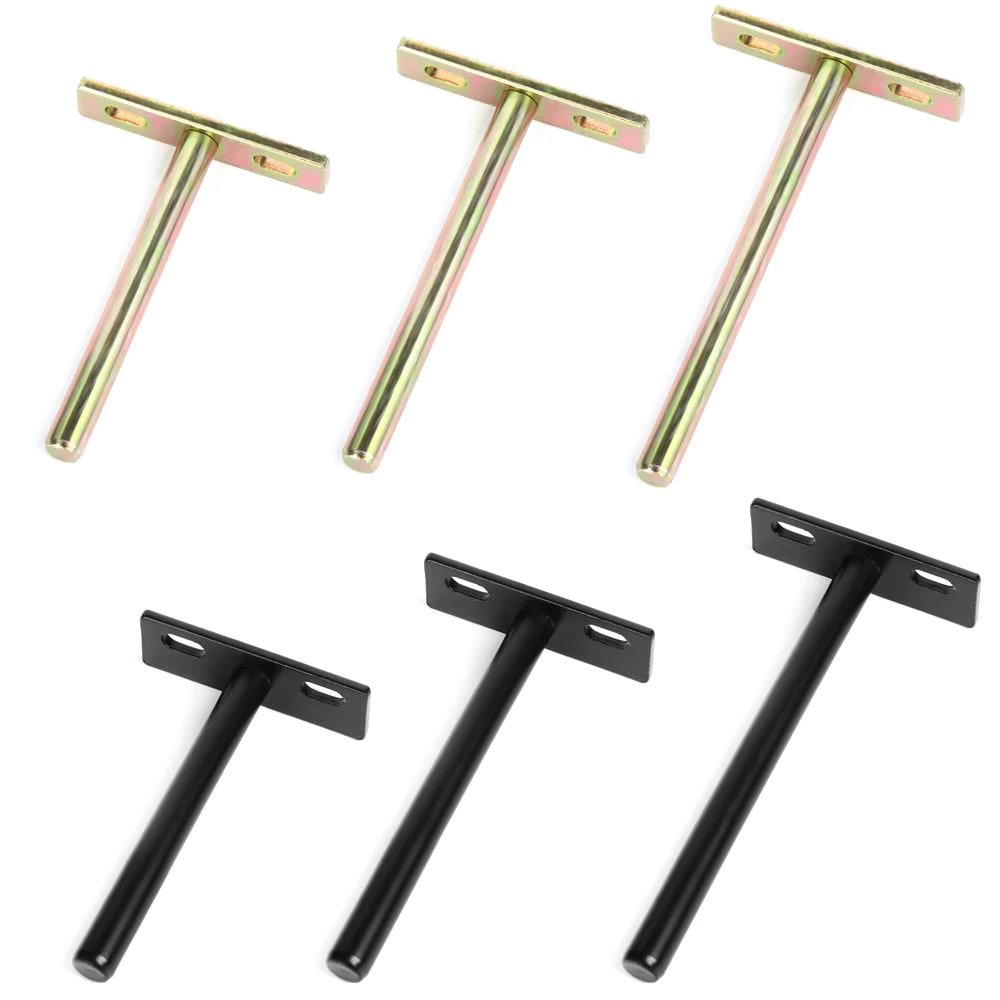 T Shape Metal Shelf Brackets Concealed Brackets Floating Hidden Wall Shelf Supports Screw Mounting Plate High Quality