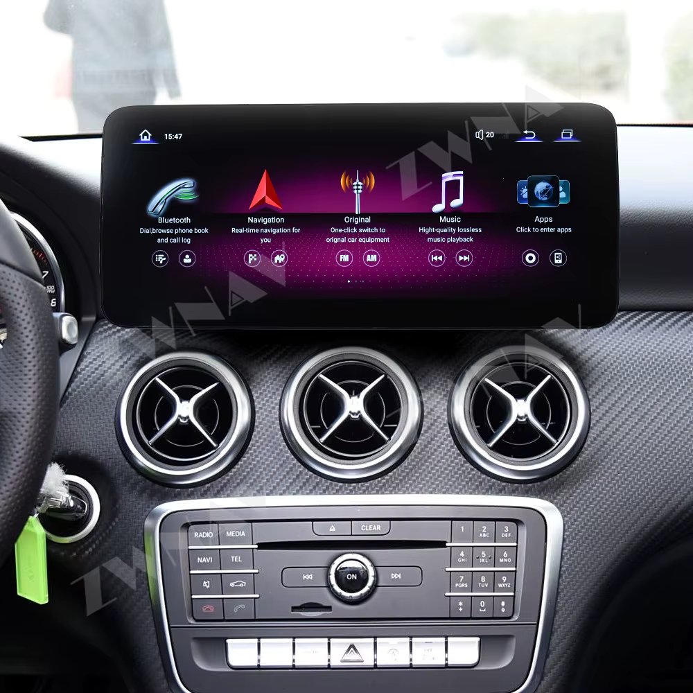 12.3''  Car Intelligent System Multimedia For Mercedes-Benz A CLA GLA 2015-2018 Carplay AUTO Android All-in-One GPS Video Player