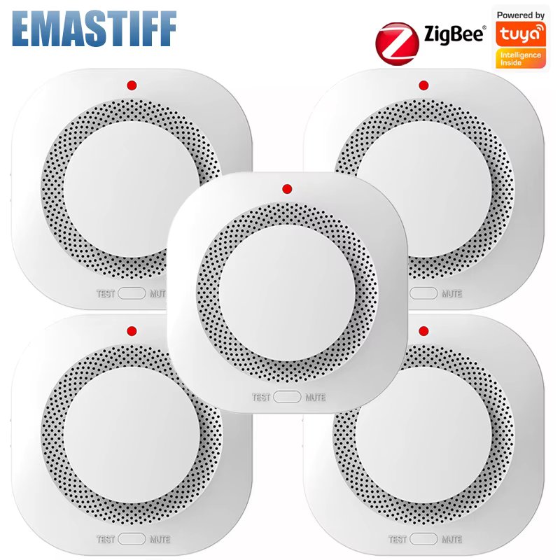 Tuya Zigbee Smoke Detector Home Kitchen Security Safety Prevention Smoke Sensor Sound Alarm Work With Zigbee Hub Smart Life APP