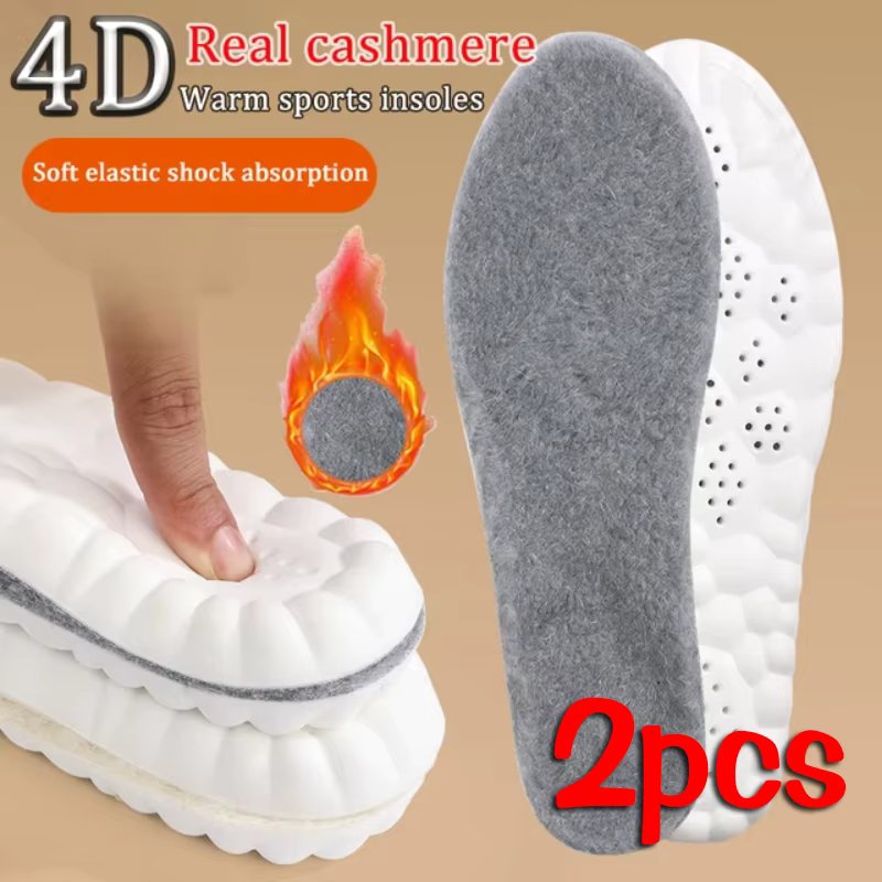 New Keep Warm Heated Insole PU Cashmere Thermal Insoles Deodorization Breathable Winter Sport Shoes For Men Women Boots Pad