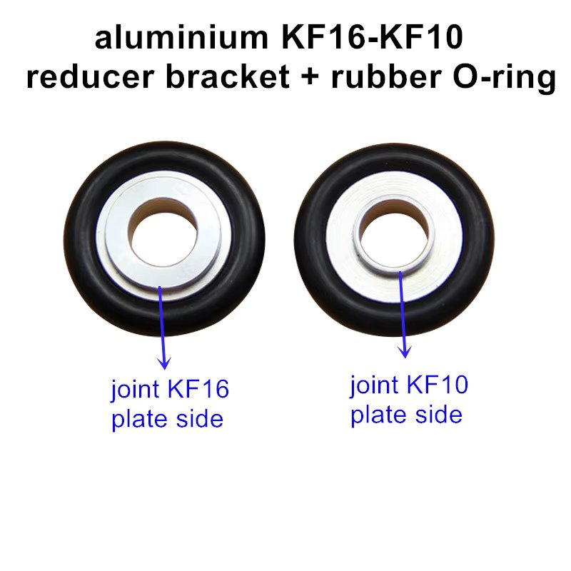 5Pcs Aluminium KF16 to KF10 Center Bracket + Rubber O-ring for Vacuum Triclamp Tri clamp Flange Pipes Fittings