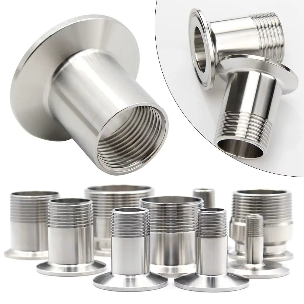 1Pcs BSPT Female/Male Thread Tri Clamp SUS304 Sanitary DN15-DN40 Pipe Fitting Connector Homebrew 1/4" 3/8" 1/2" 3/4" 1"