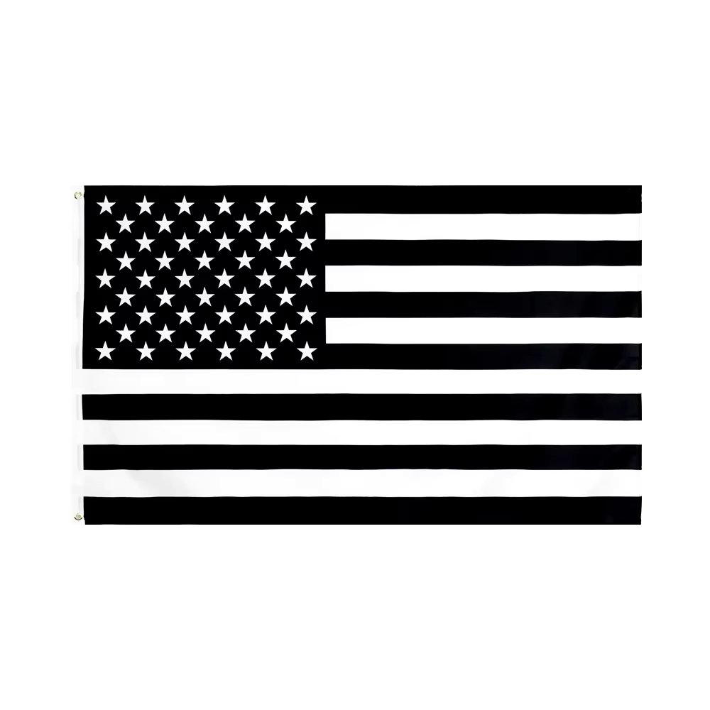 JimonFlag 90x150cm Recession USA Black and White American Flag