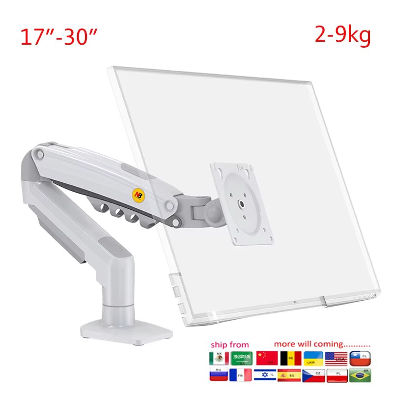 NB NEW F80 2-9kg 17-30" desktop LCD Monitor desktop Holder Arm Gas Spring Full Motion ergonomica dual arm USB 3.0