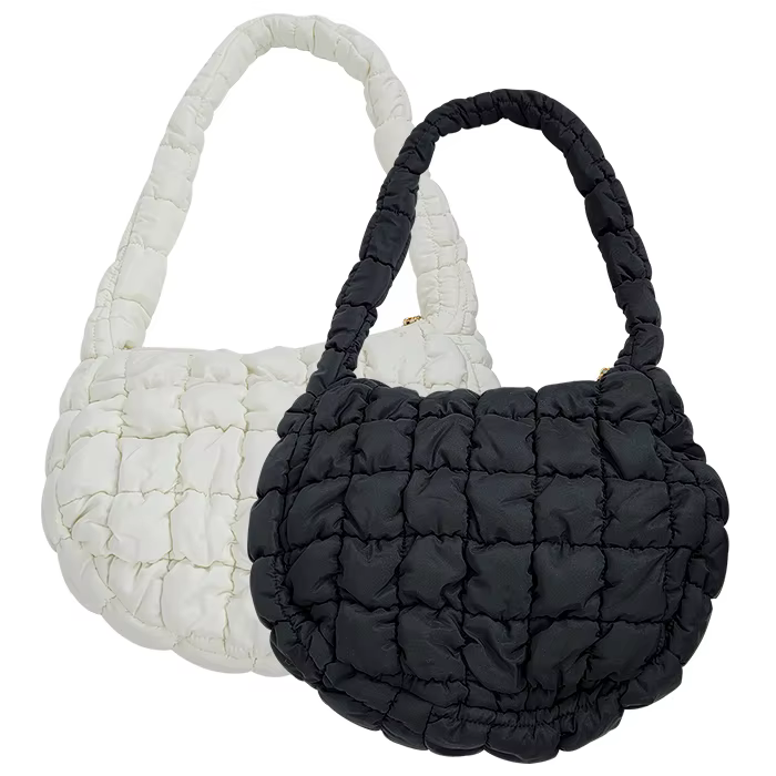 Women Quilting Bag Shoulder Bag Padded Cloud Bag