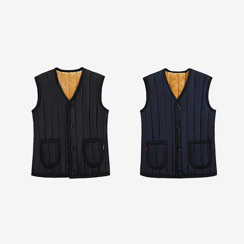 [Twin Spa] Two-piece set of men's winter winter winter fur vest (P0000TQV)