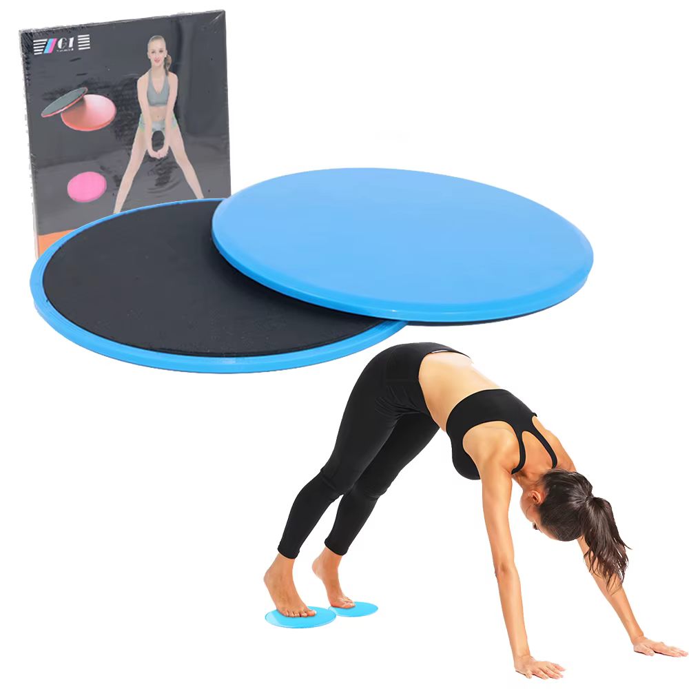 Sliding discs fitness pack of 2 plates for home exercise fortacer abdomen buttocks muscle legs