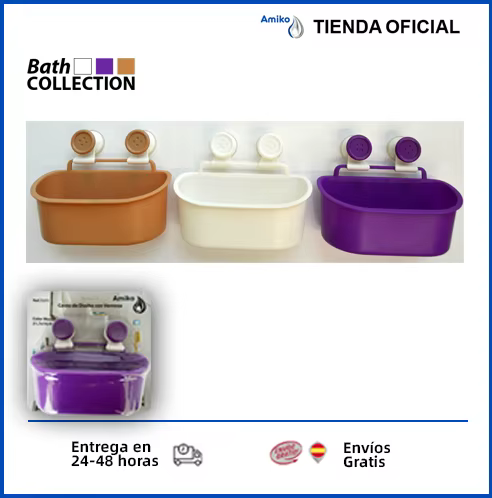 Shower basket without drill. Sundries sucker shower basket drain bag bathroom sink holder soap holder Kitchen Bathroom Organizer Shower tray. 21,7 X10,4 cm.