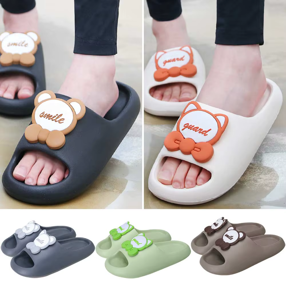 Women Men Jelly Slippers Character EVA Indoor Shoes Aqua Shoes Shoes R Ribbon